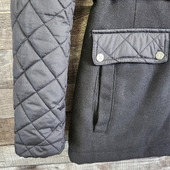 Sam Edelman Quilted Polyester Hooded Black Jacket Women's Small - Picture 3 of 16